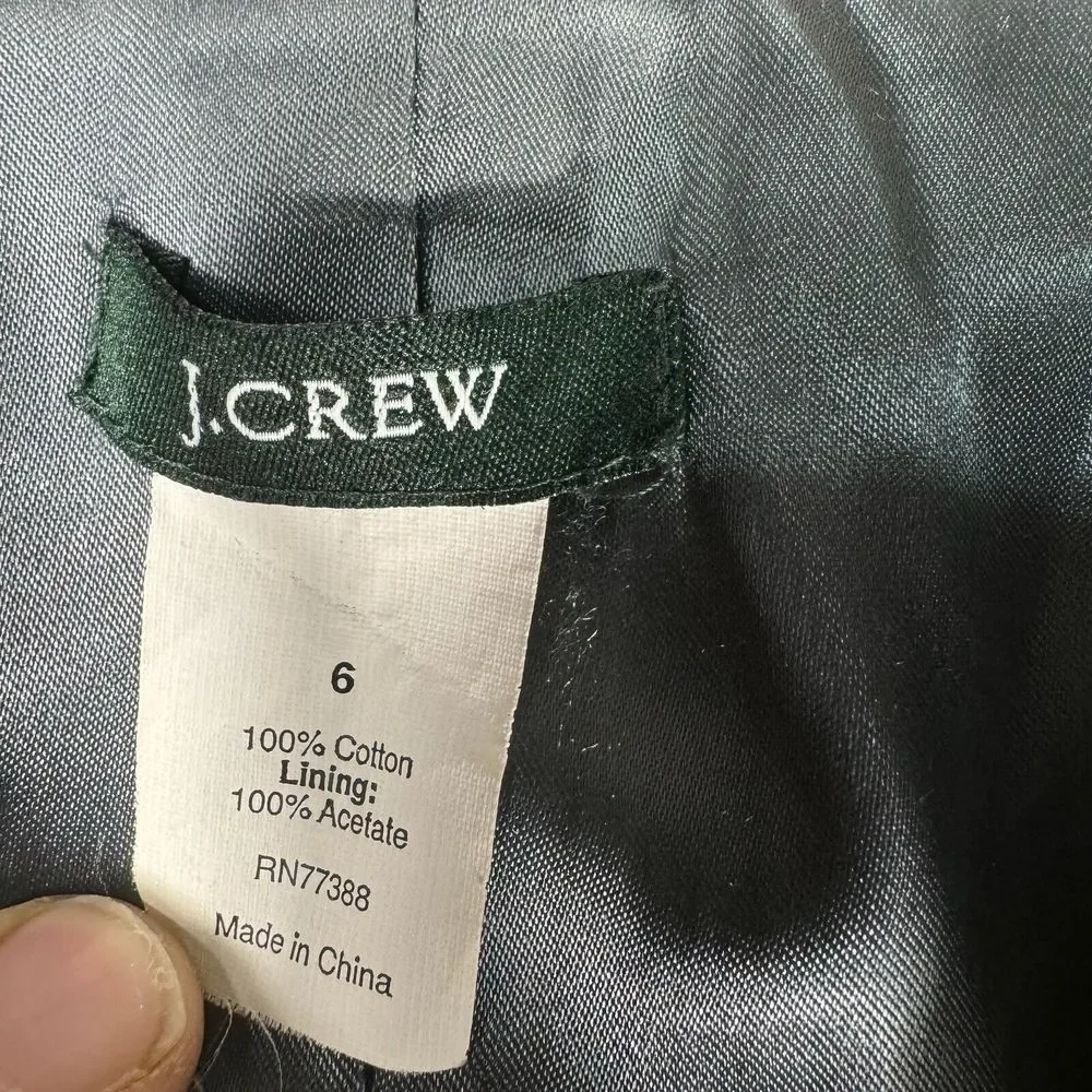 J. Crew Velvet Blazer Womens  6‎ Jacket Business Career Holiday